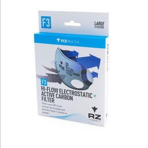 F3 HIGH-FLO + ACTIVE CARBON FILTER: 3/PACK size lg